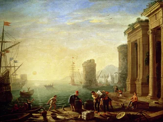 Morgen am Hafen, 1640